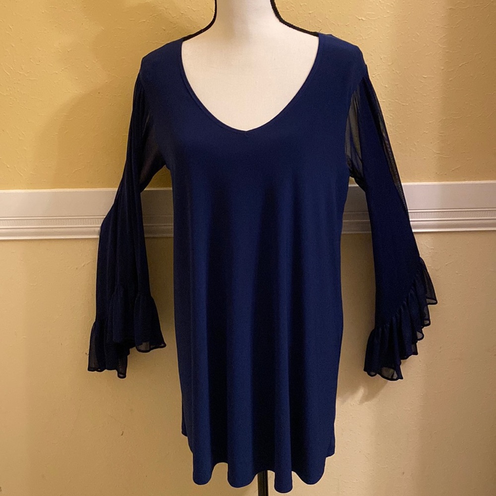 Curations XL Ladies Top; Royal blue; EUC